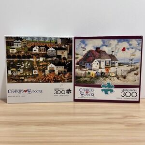 2 Charles Wysocki 300 PC Puzzle Bread & Butter Farms Root Beer Break Butterfield